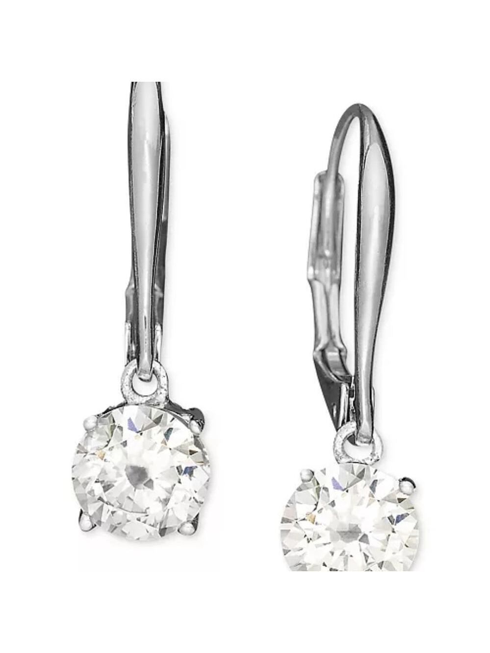 Eliot Danori Cubic Zirconia leaver back drop earrings - Picture 3 of 7